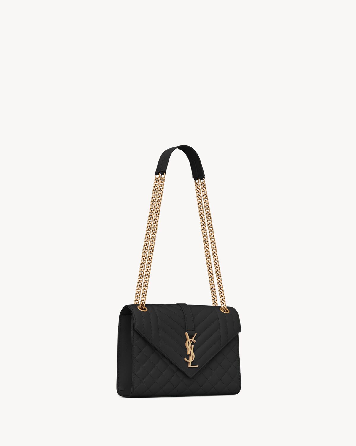 Ysl Envelope Medium in Quilted Grain De Poudre Embossed Leather - Image 2